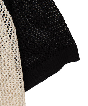 ハートロゴビッグメッシュニットT