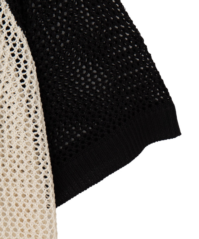 ハートロゴビッグメッシュニットT