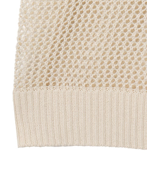 ハートロゴビッグメッシュニットT