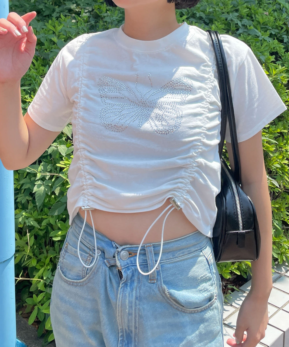 ホワイト 　モデル:155cm F着用