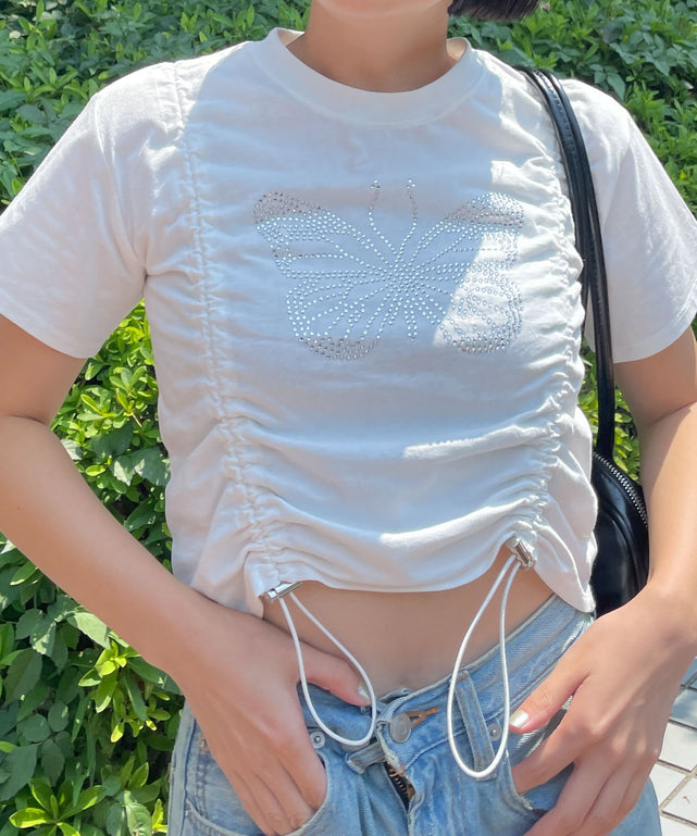 ホワイト 　モデル:155cm F着用