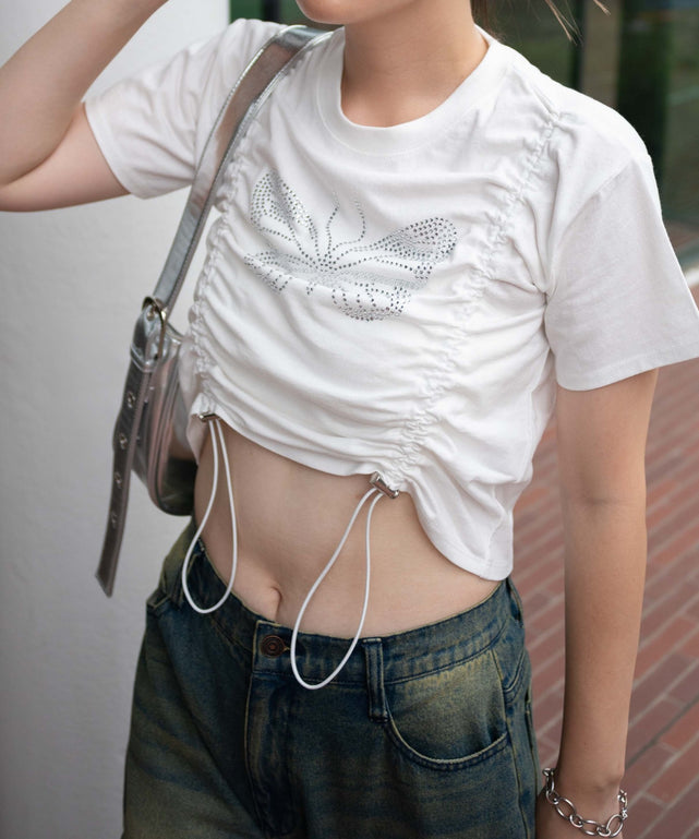 ホワイト 　モデル:155cm F着用