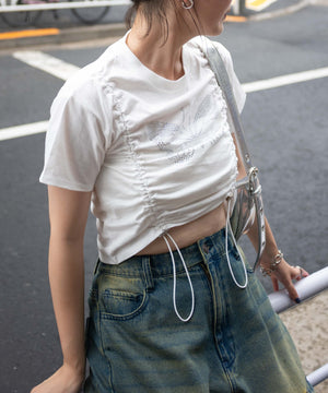 ホワイト 　モデル:155cm F着用