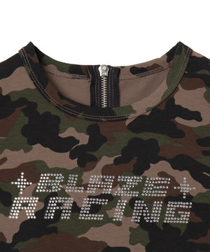 迷彩ロゴラインストーンタンクトップ