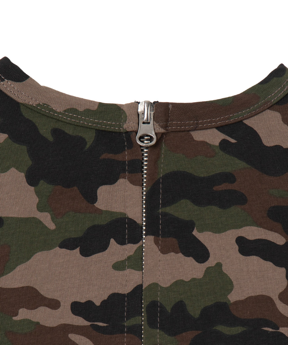 迷彩ロゴラインストーンタンクトップ