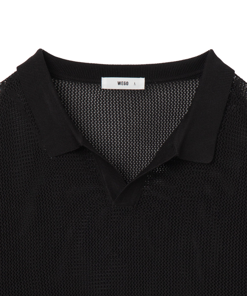 メッシュポロニットプルオーバー（S）