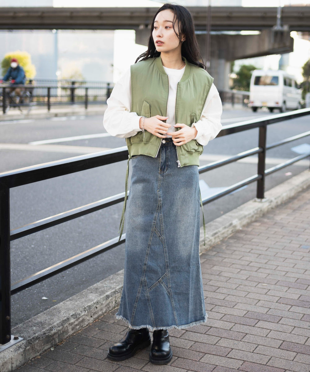 カーキ モデル：161cm F着用