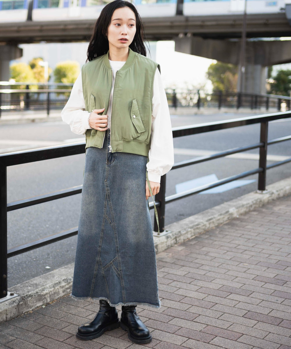 カーキ モデル：161cm F着用