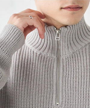 オーバーフィットハーフジッププルオーバー