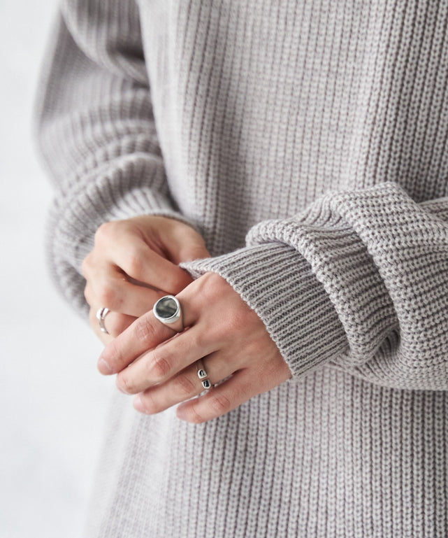 オーバーフィットハーフジッププルオーバー