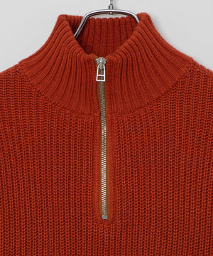 オーバーフィットハーフジッププルオーバー