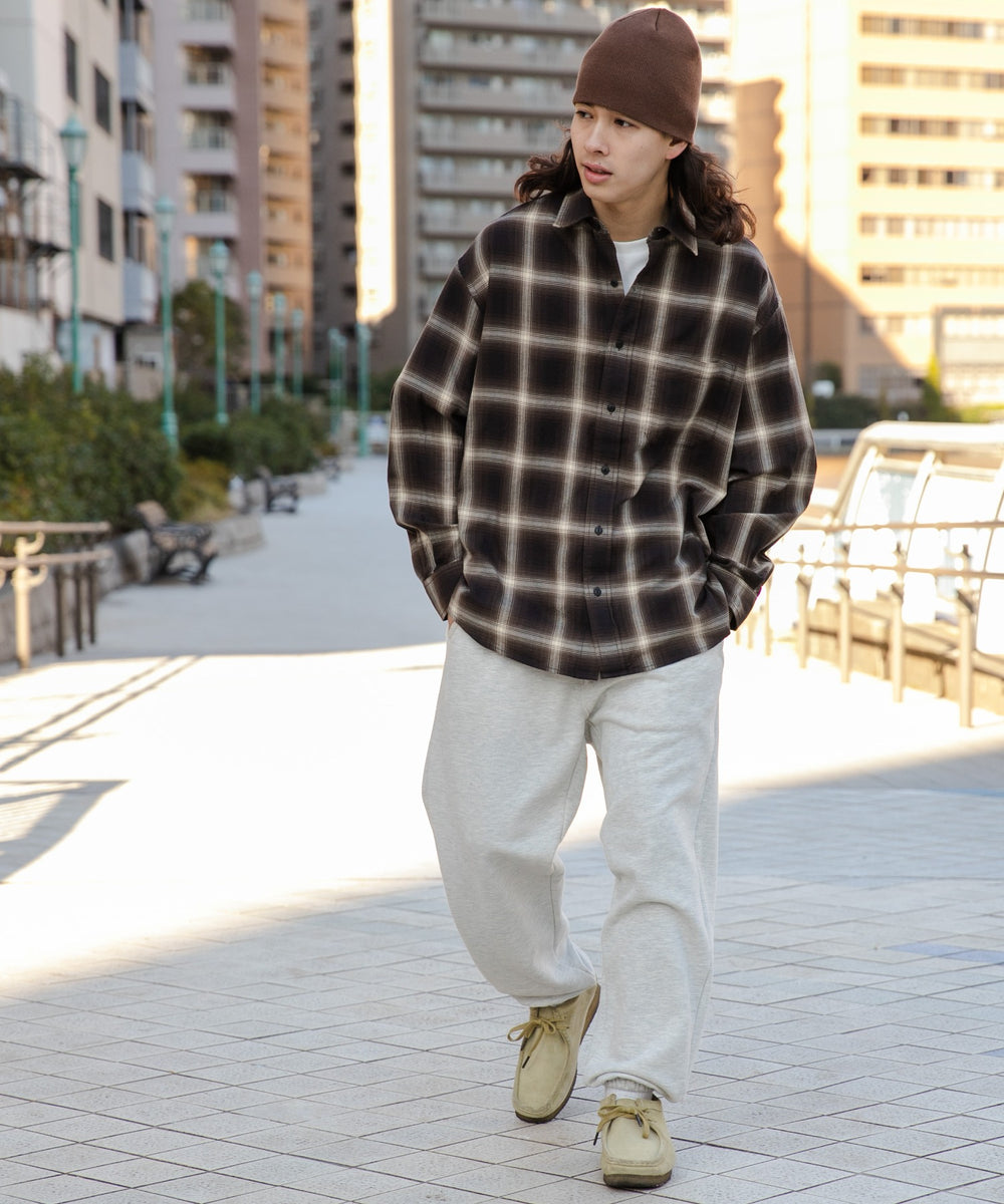 ブラウン系チェック モデル：174cm L着用