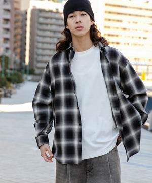 ブラック系チェック モデル：174cm L着用