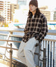 ブラウン系チェック モデル：174cm L着用