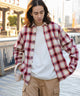 レッド系チェック モデル：174cm L着用