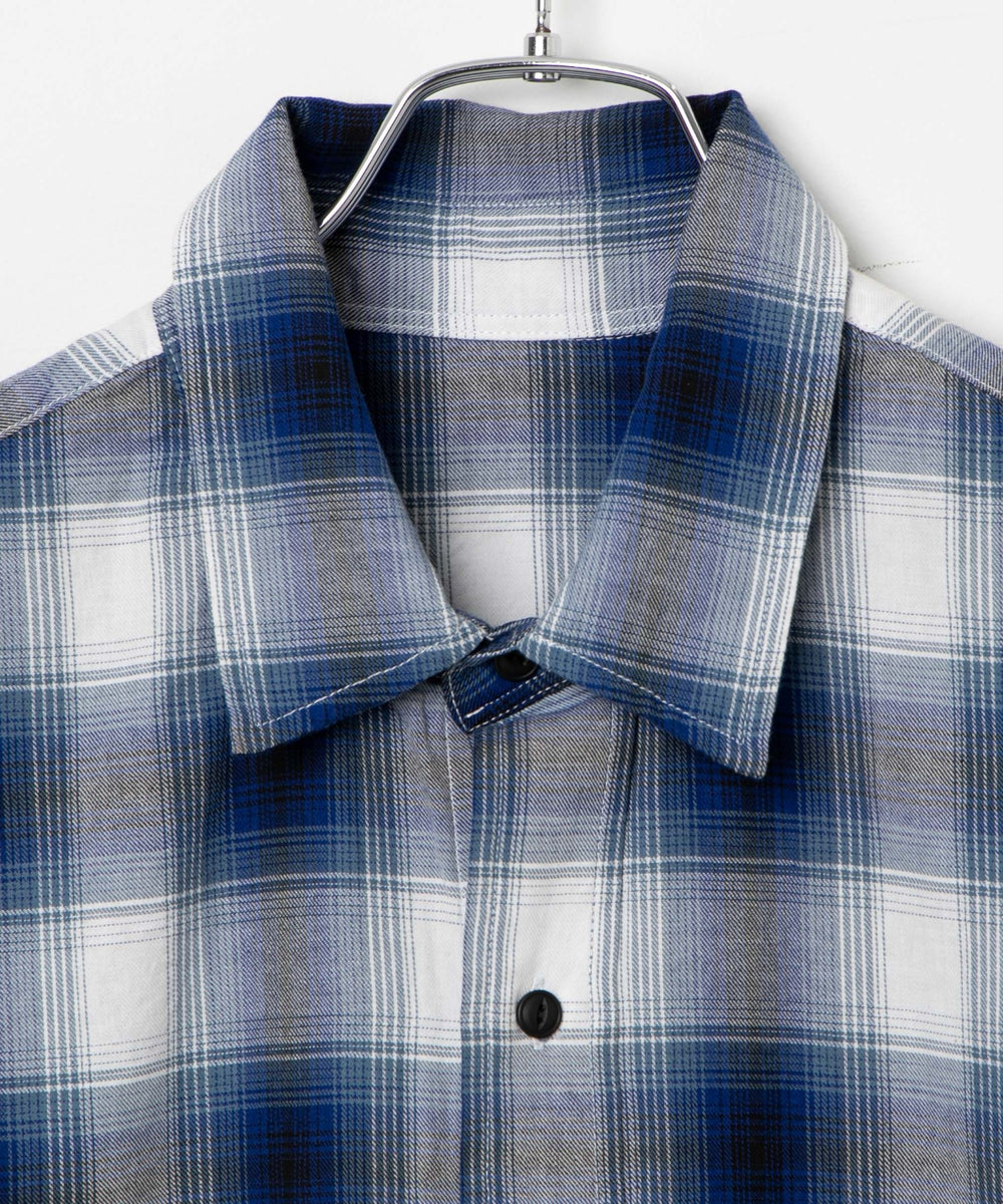 オンブレチェックシャツ