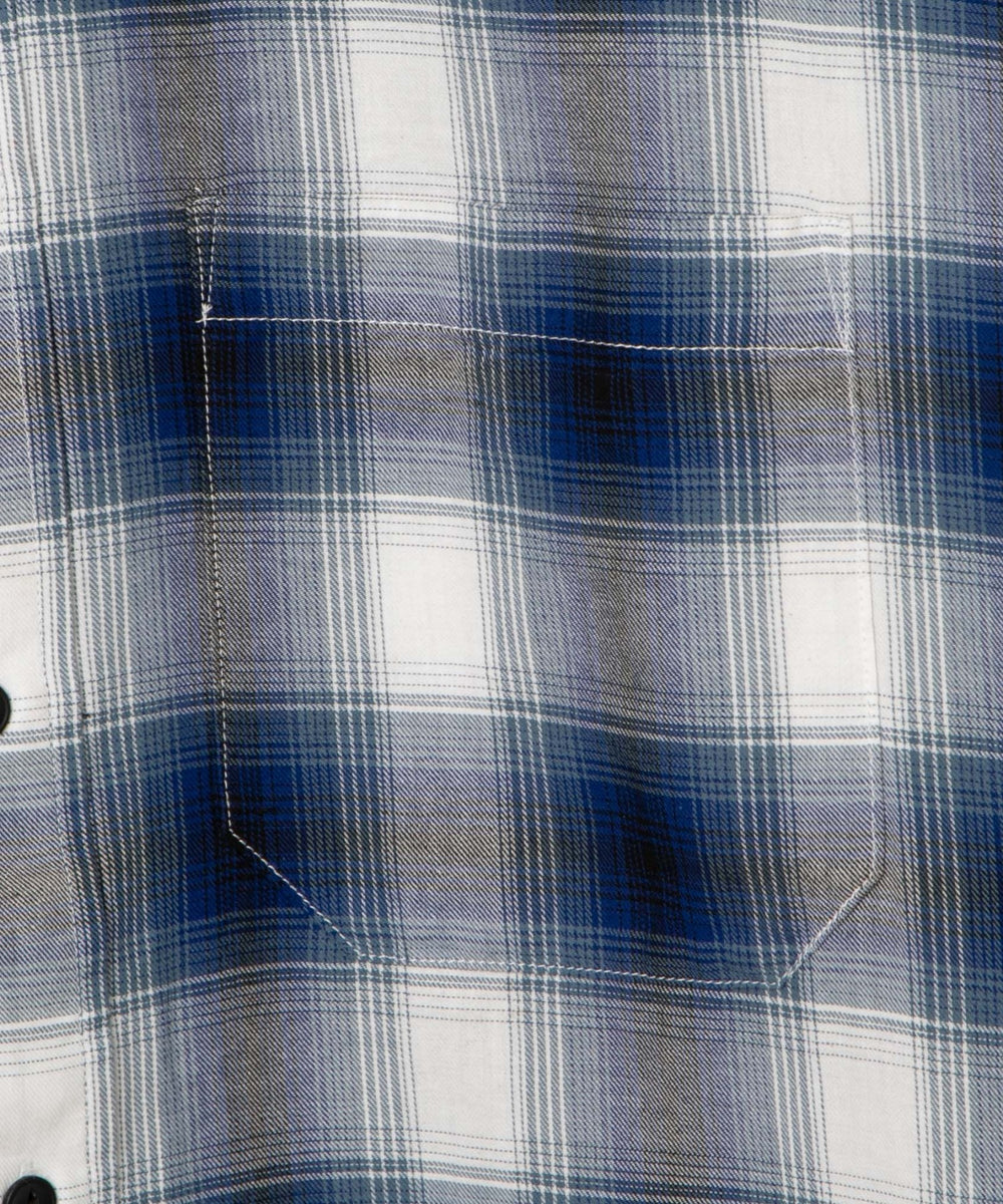 オンブレチェックシャツ