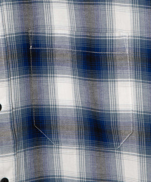 オンブレチェックシャツ