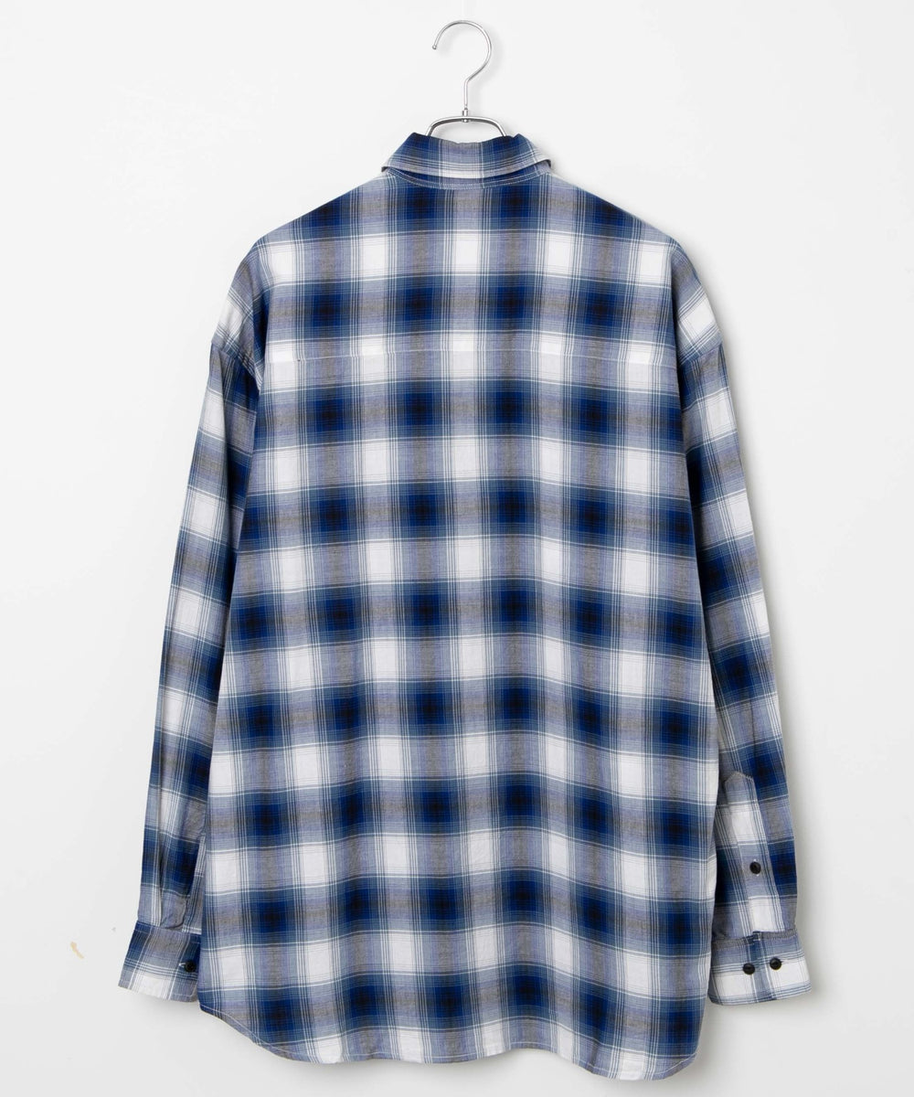オンブレチェックシャツ