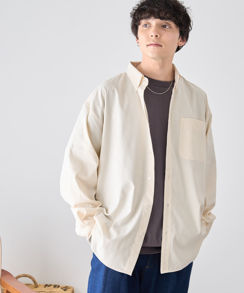 イエロー系ストライプ モデル：175cm L着用