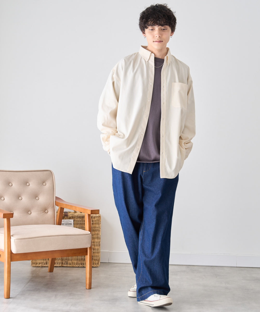 イエロー系ストライプ モデル：175cm L着用