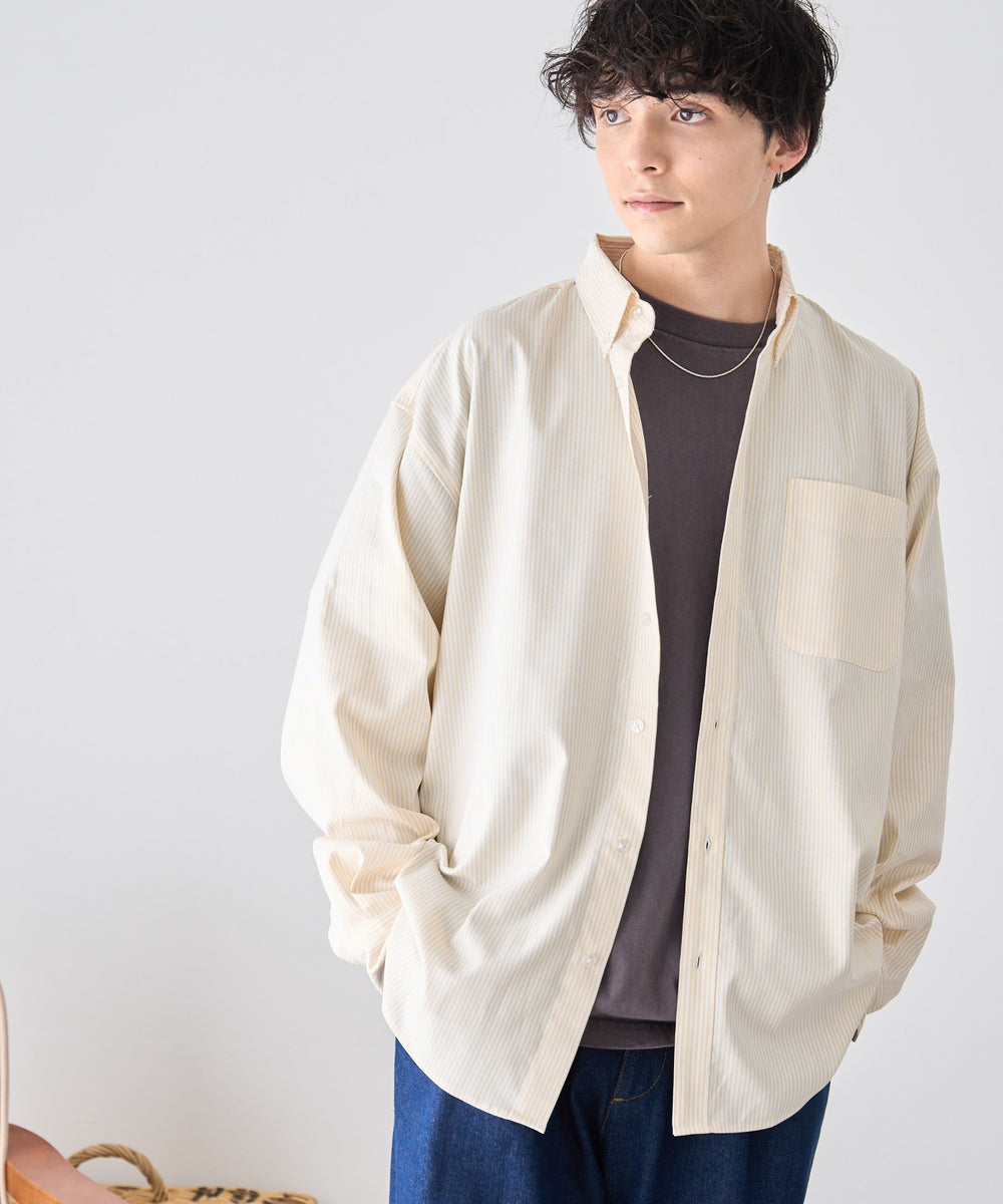 イエロー系ストライプ モデル：175cm L着用