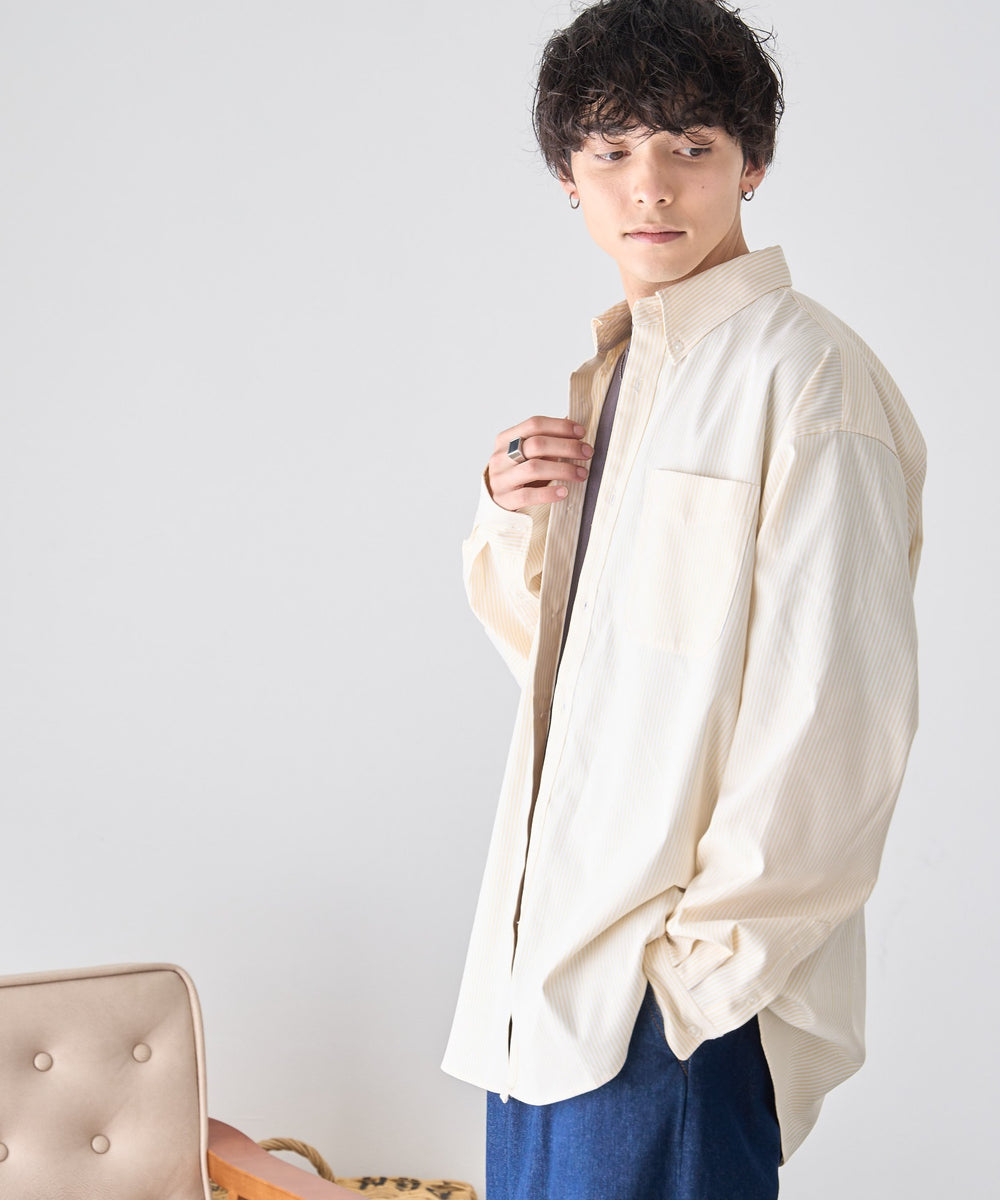 イエロー系ストライプ モデル：175cm L着用