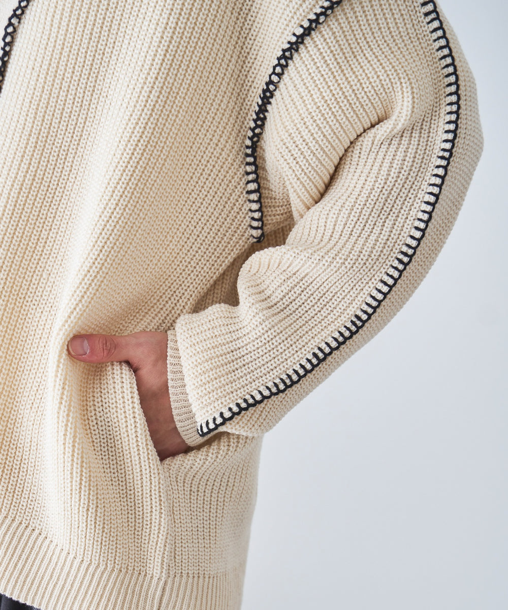 ハンドステッチカーディガン