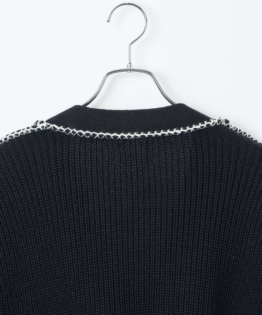 ハンドステッチカーディガン