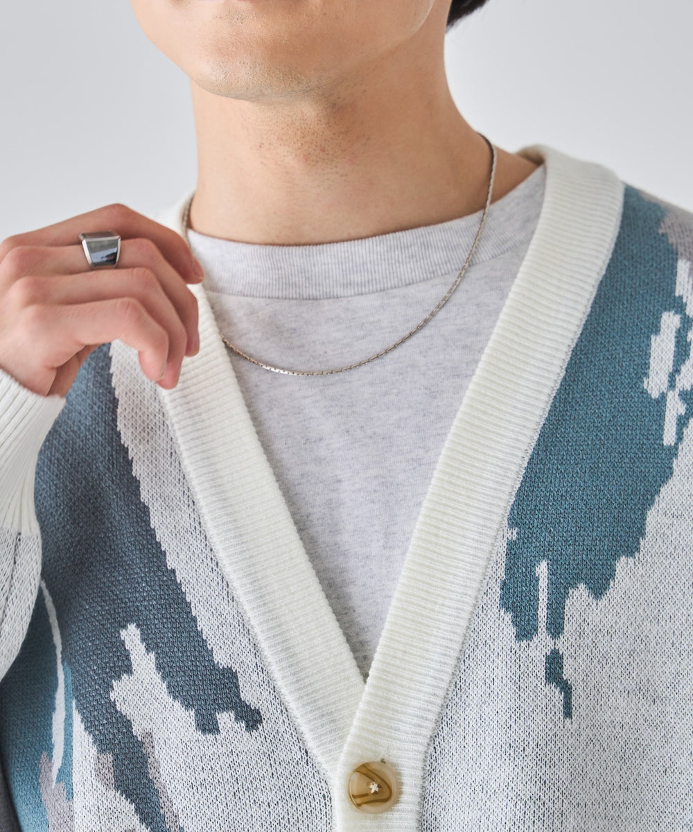 オーバーフィットパターンカーディガン
