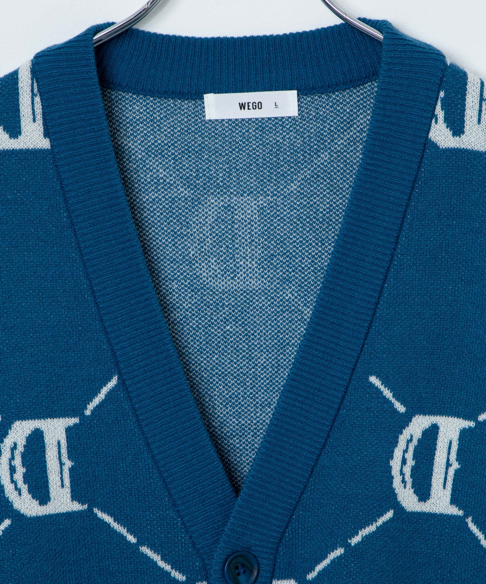 オーバーフィットロゴカーディガン