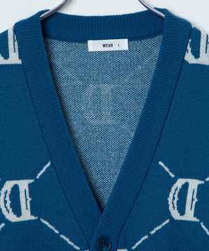 オーバーフィットロゴカーディガン