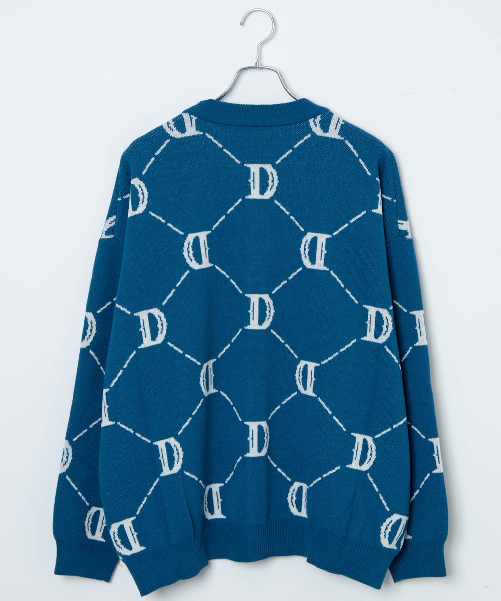 オーバーフィットロゴカーディガン