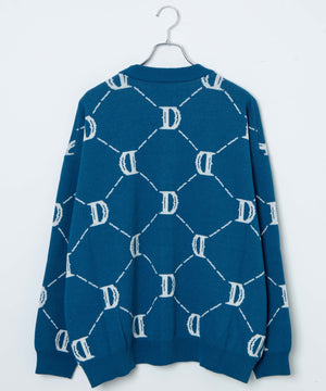 オーバーフィットロゴカーディガン