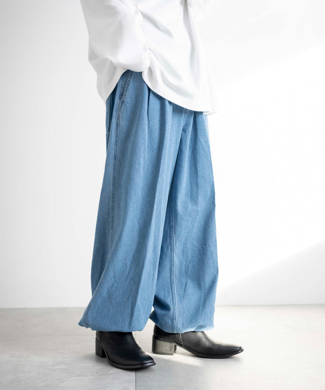 デニム淡色 モデル：175cm L着用