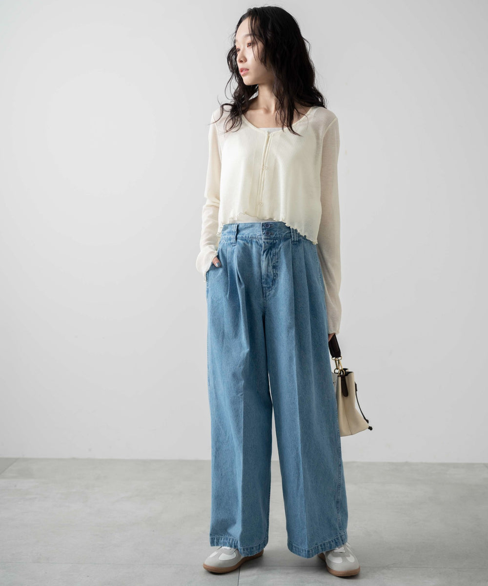 デニム淡色 モデル：161cm S着用