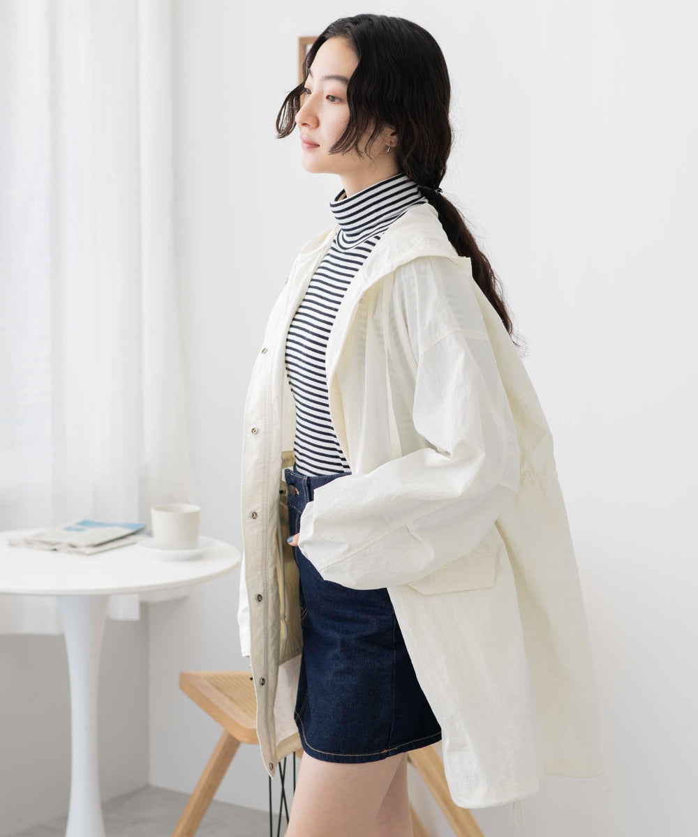 オフホワイト　モデル:163cm F着用