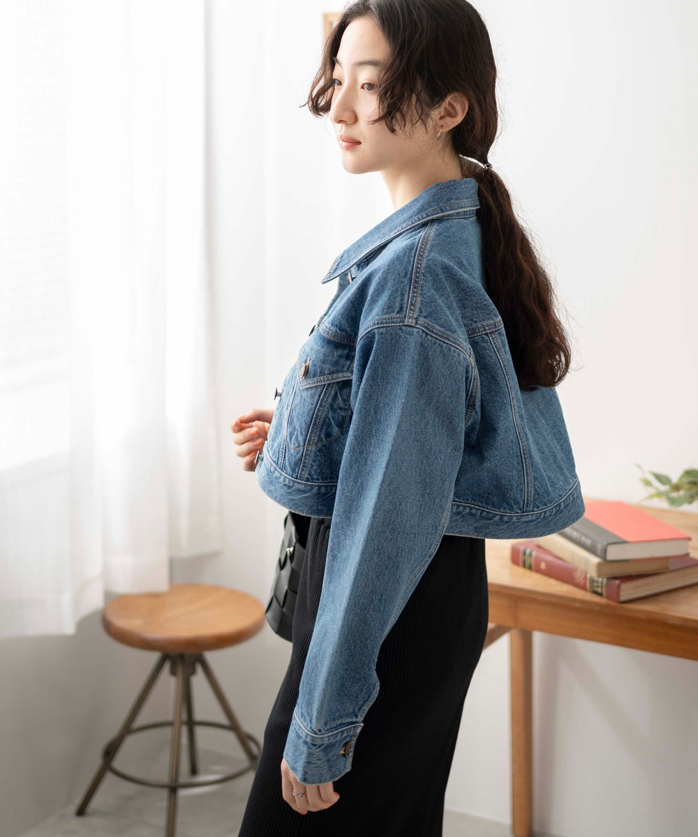 デニム中濃色　モデル:163cm F着用