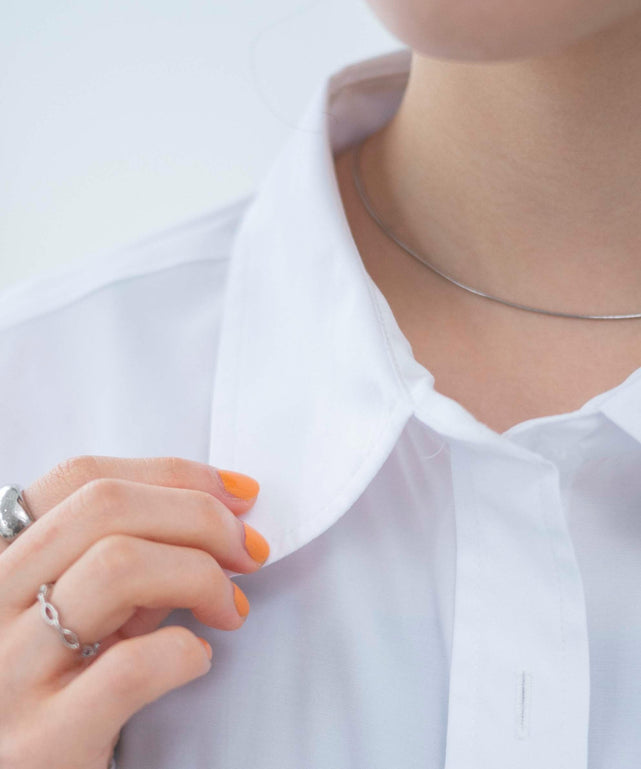 ホワイト 　モデル:163cm F着用