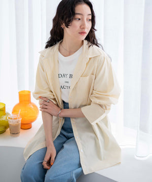 イエロー系ストライプ　モデル:163cm F着用