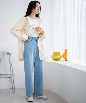 イエロー系ストライプ　モデル:163cm F着用