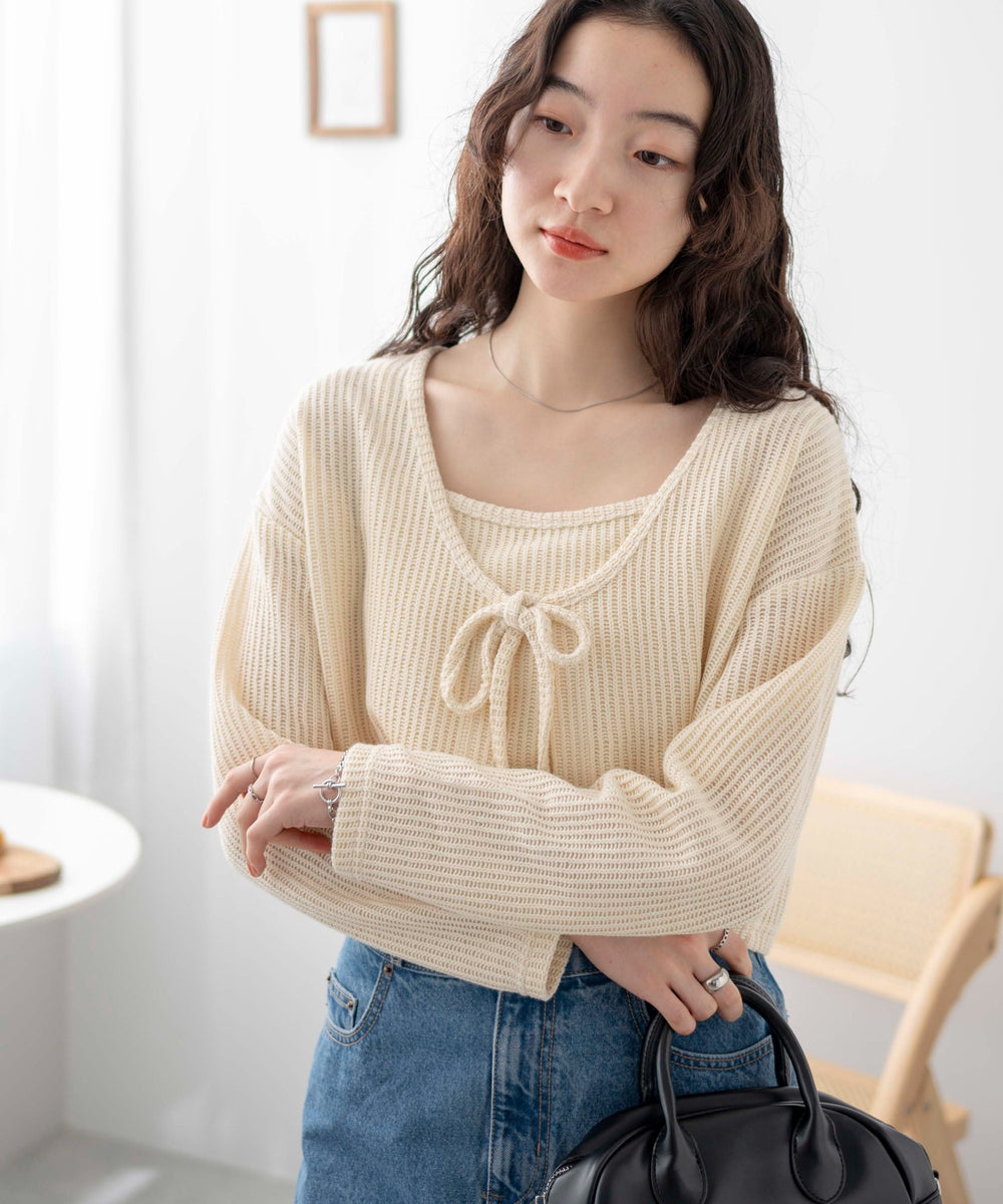 ホワイトアイボリー　モデル:163cm F着用