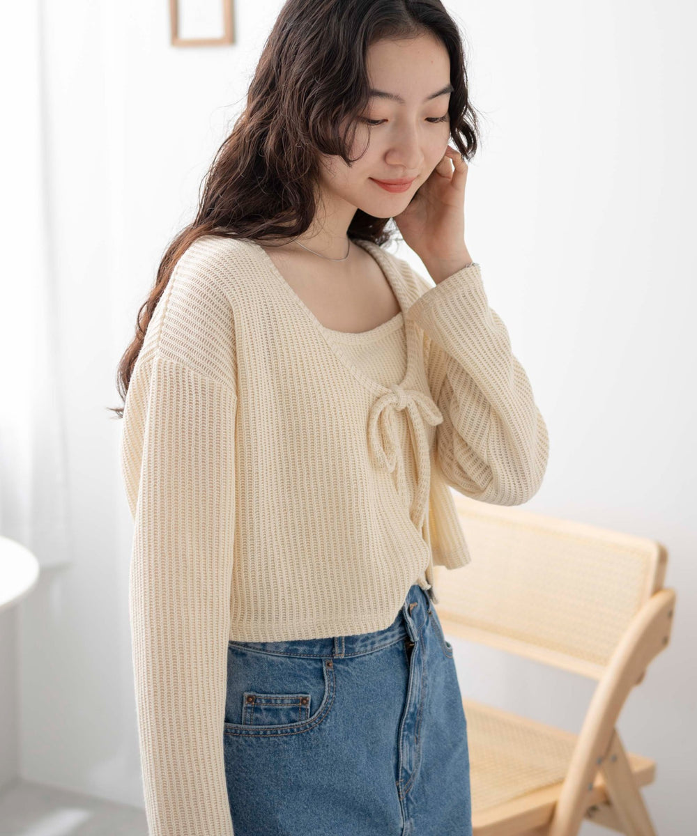 ホワイトアイボリー　モデル:163cm F着用