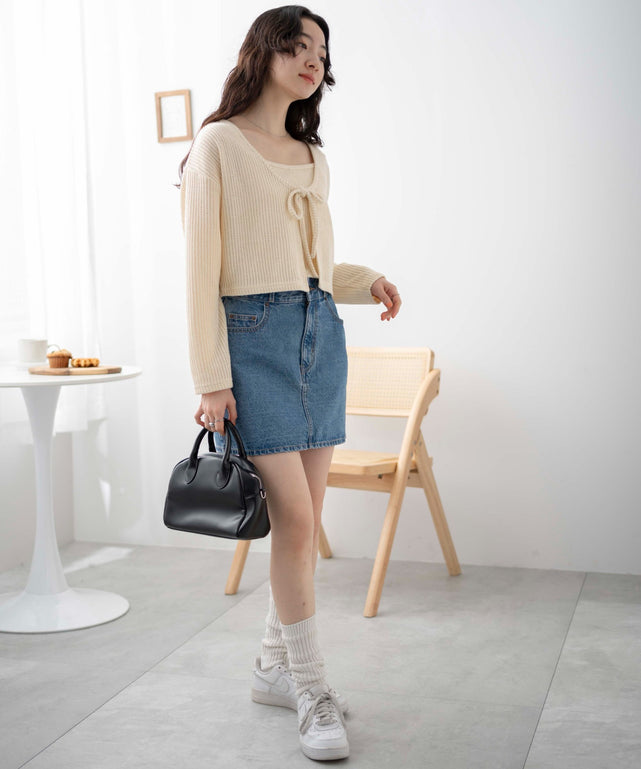 ホワイトアイボリー　モデル:163cm F着用