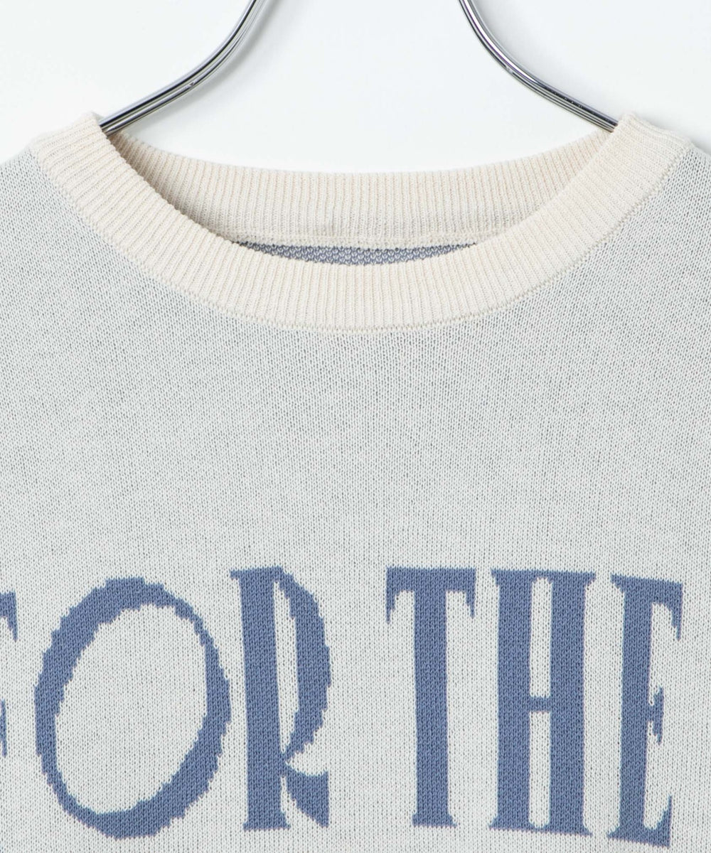 ロゴジャガードニットプルオーバー