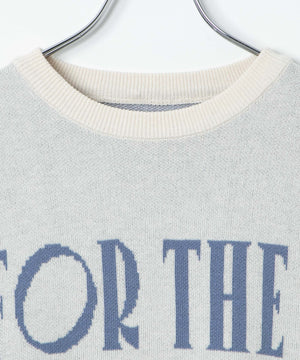 ロゴジャガードニットプルオーバー