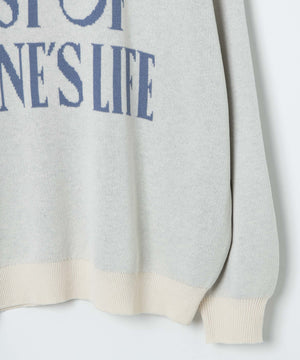 ロゴジャガードニットプルオーバー