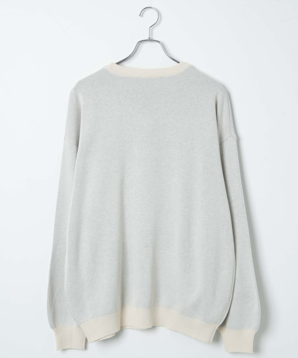 ロゴジャガードニットプルオーバー