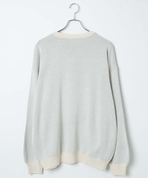 ロゴジャガードニットプルオーバー