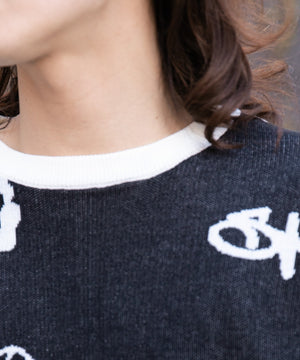 ジャガードグラフィックニット（S）